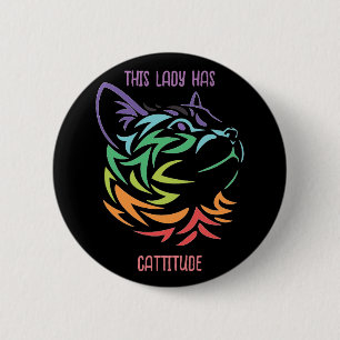 Macaron Rond 5 Cm Cette dame a une attitude