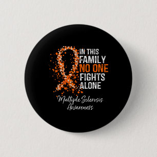 Macaron Rond 5 Cm Cette Famille Personne ne combat seul la sclérose