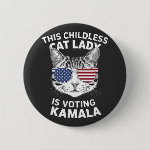 Macaron Rond 5 Cm Cette Femme Sans Enfant Vote L'Élection De Kamala