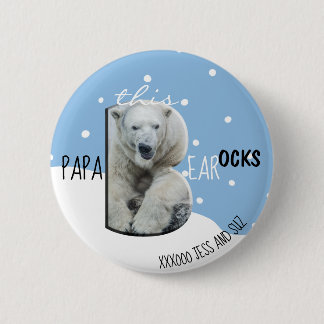 Macaron Rond 5 Cm Cette Fête des pères Pa Bear Rocks