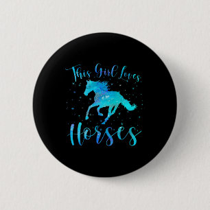Macaron Rond 5 Cm Cette Fille Aime Les Chevaux Equestre Ado Kid W