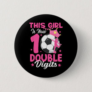 Macaron Rond 5 Cm Cette fille est maintenant une fille de football à