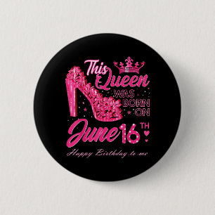 Macaron Rond 5 Cm Cette Reine Est Née Le 16 Juin Talons Hauts Juin