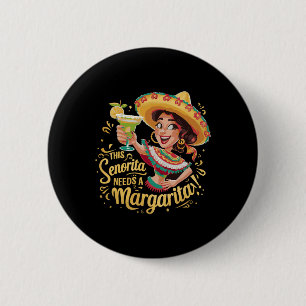 Macaron Rond 5 Cm Cette Senorita a Besoin D'une Margartita Cinco De 