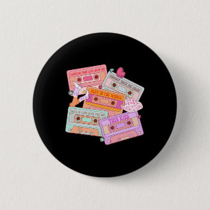 Macaron Rond 5 Cm Cettes Western 90s Musique Country Saint-Valentin