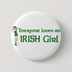 Macaron Rond 5 Cm Chacun aime une fille irlandaise