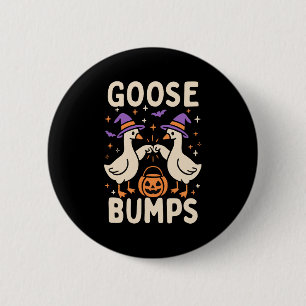 Macaron Rond 5 Cm Chair de poule Frissons Halloween Mème idiot Drôle