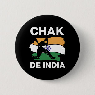 Macaron Rond 5 Cm Chak De India - Les joueurs de l'équipe de cricket