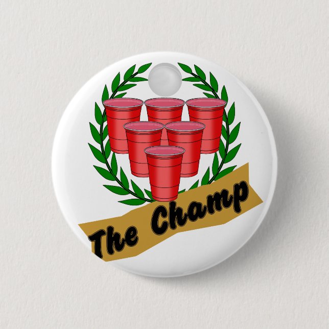 Macaron Rond 5 Cm Champ Beer Pong (Devant)