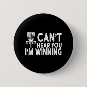 Macaron Rond 5 Cm Champion de Disc Golf Funny