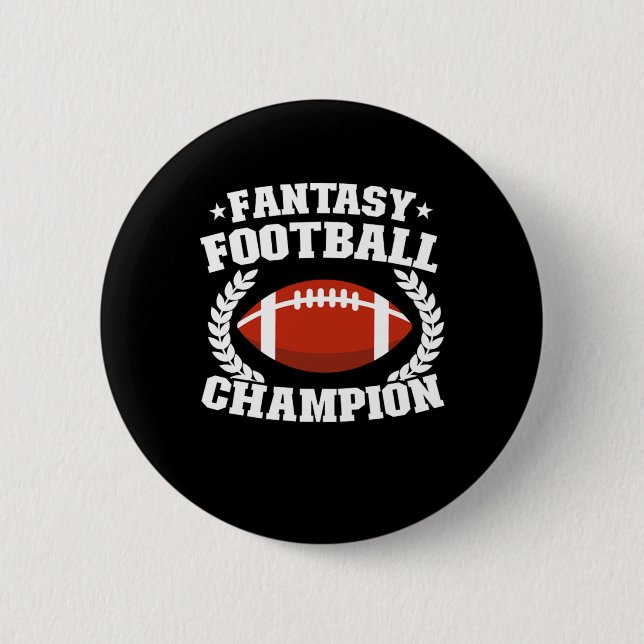Macaron Rond 5 Cm Champion de football d'Imaginaire joueur Funny Cha (Devant)