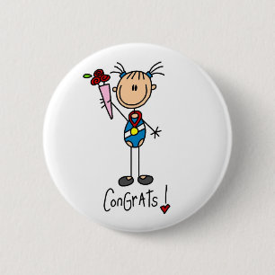 Macaron Rond 5 Cm Champion de gymnaste