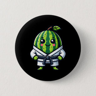 Macaron Rond 5 Cm Champion de la pastèque de Karate