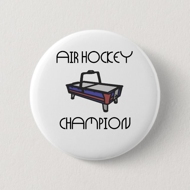 Macaron Rond 5 Cm champion d'hockey d'air (Devant)