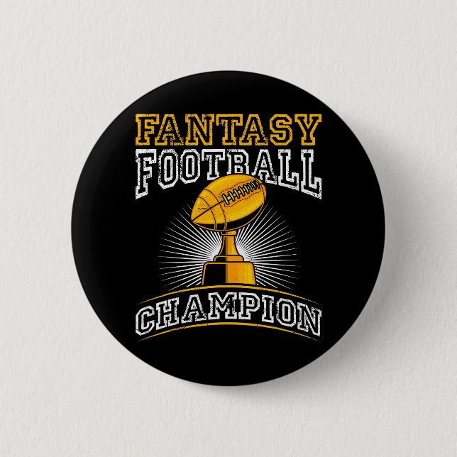 Macaron Rond 5 Cm Champion d'Imaginaire de football (Devant)