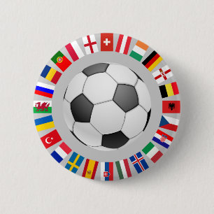 Macaron Rond 5 Cm Championnat d'Europe de football 2016