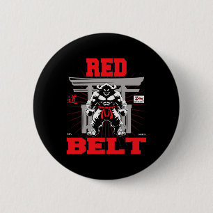 Macaron Rond 5 Cm Championnat Red Belt En Vue !