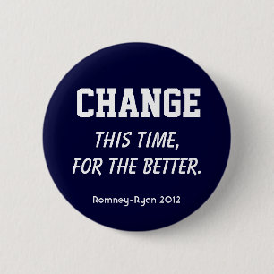Macaron Rond 5 Cm "Changement. Cette fois, pour le meilleur." Bouton