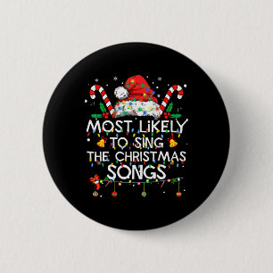 Macaron Rond 5 Cm Chanter Chansons De Noël Fami De Noël