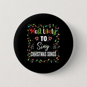 Macaron Rond 5 Cm Chanter Chants Chansons De Noël Famille Matchin