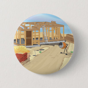 Macaron Rond 5 Cm Chantier de construction