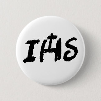 Macaron Rond 5 Cm Chapa pin con motivo católico IHS