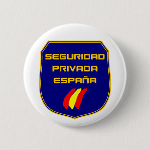 Macaron Rond 5 Cm Chapa Seguridad Privada España Placa