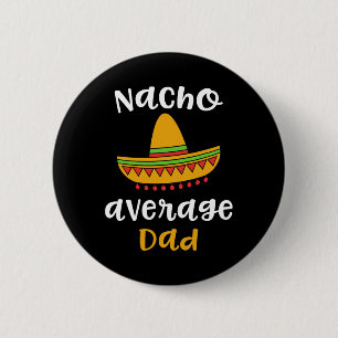 Macaron Rond 5 Cm Chapeau de Fiesta Mexicain F Nacho Papa Moyen