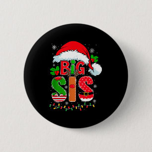 Macaron Rond 5 Cm Chapeau de Père Noël Grande Sœur Nouvelle Annonce 