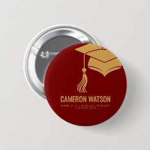 Macaron Rond 5 Cm Chapeau minimaliste moderne et remise des diplômes