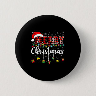 Macaron Rond 5 Cm Chapeau rouge de Père Noël Noël assorti de rennes