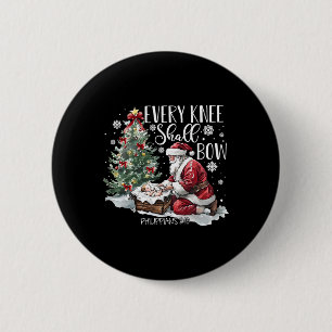 Macaron Rond 5 Cm Chaque genou doit Bow Père Noël Écran de Noël Nati