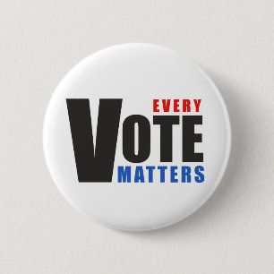 Macaron Rond 5 Cm Chaque vote compte - votre vote est votre pouvoir