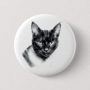 Macaron Rond 5 Cm Charbon de Chat
