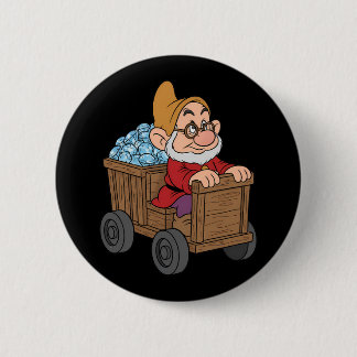 Macaron Rond 5 Cm Chariot minier de Doc Blanche-Neige Art diamant