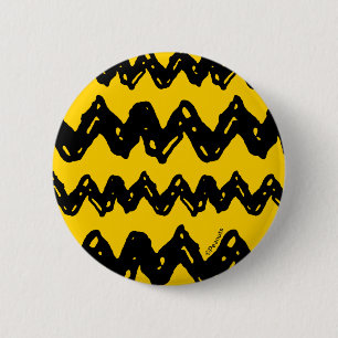 Macaron Rond 5 Cm Charlie Brown Zig Zag Motif