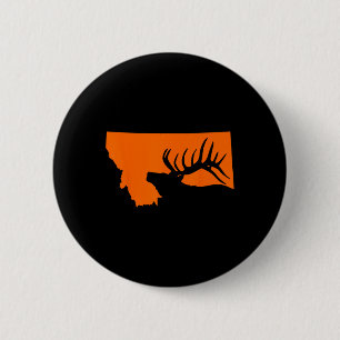 Macaron Rond 5 Cm Chasse aux Elcs du Montana