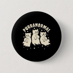 Macaron Rond 5 Cm Chasse aux fantômes Chat Paranormal Chercheur Ghos