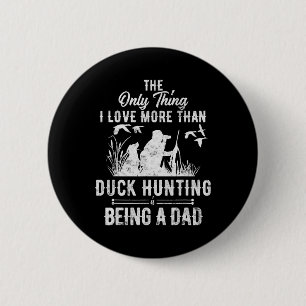 Macaron Rond 5 Cm Chasse De Canard Drôle Avec Papa Chien Don Pour Ch