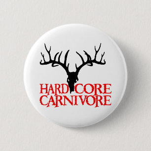 MACARON ROND 5 CM CHASSE DE CERFS COMMUNS