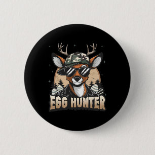 Macaron Rond 5 Cm Chasse D'Oeufs Deer Buck Byckward Casquette Deer H