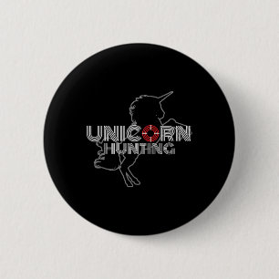 Macaron Rond 5 Cm Chasse Unicorne Swingers