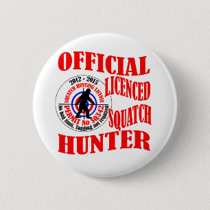 Macaron Rond 5 Cm Chasseur officiel de squatch