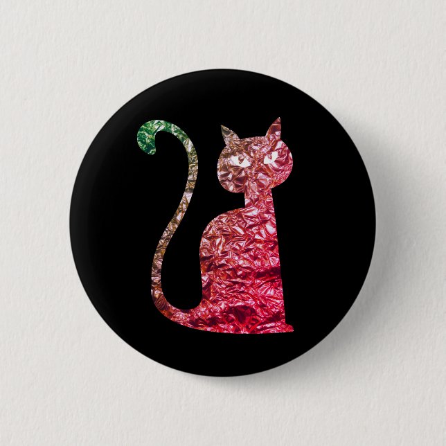 Macaron Rond 5 Cm Chat (Devant)