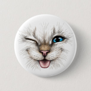 Macaron Rond 5 Cm Chat