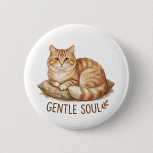 Macaron Rond 5 Cm Chat à l'âme douce