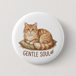 Macaron Rond 5 Cm Chat à l'âme douce