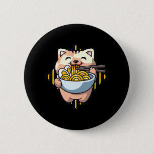 Macaron Rond 5 Cm chat boba mangez ramen anime kawaii neko chat boir