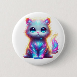 Macaron Rond 5 Cm Chat coloré délice