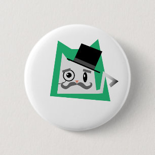 Macaron Rond 5 Cm Chat de monocle